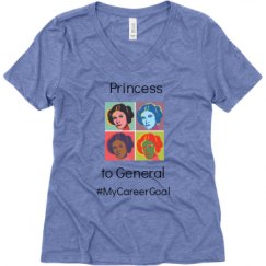 Ladies Relaxed Fit Super Soft Triblend V-Neck Tee