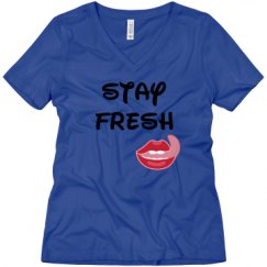 Ladies Relaxed Fit V-Neck Tee