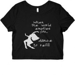 Ladies Slim Fit Crop Top Tee