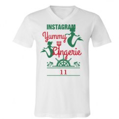 Unisex V-Neck Jersey Tee