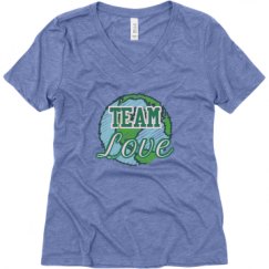 Ladies Relaxed Fit Super Soft Triblend V-Neck Tee