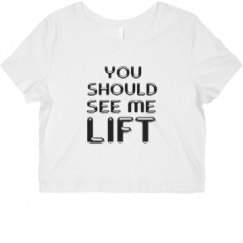 Ladies Slim Fit Crop Top Tee