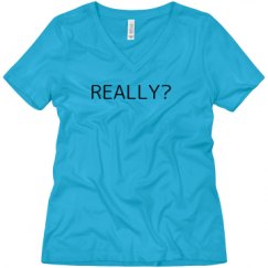 Ladies Relaxed Fit V-Neck Tee