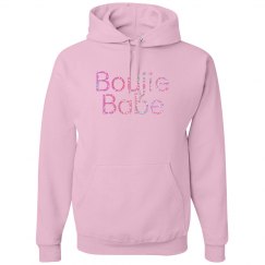Boujie Babe Pink Glitter Text Unisex Hoodie