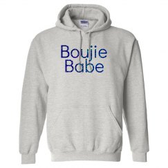 Boujie Babe Blue Glitter Text Unisex Hoodie