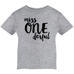lil miss ONE derful 1st bday tee