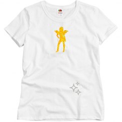 Gold glitter angel top