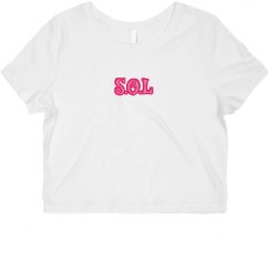 Ladies Slim Fit Crop Top Tee