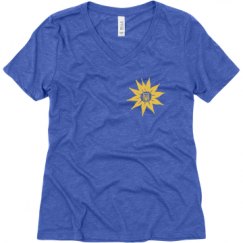 Ladies Relaxed Fit Super Soft Triblend V-Neck Tee