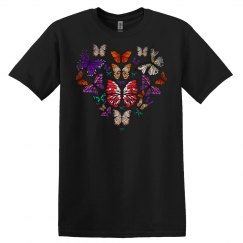 Butterflies Butterfly Heart Retro Butterflies