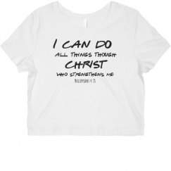 Ladies Slim Fit Crop Top Tee