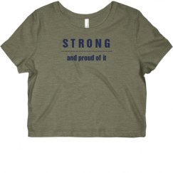 Ladies Slim Fit Crop Top Tee