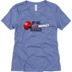 Ladies Relaxed Fit Super Soft Triblend V-Neck Tee