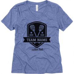 Ladies Relaxed Fit Super Soft Triblend V-Neck Tee