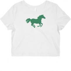 Ladies Slim Fit Crop Top Tee