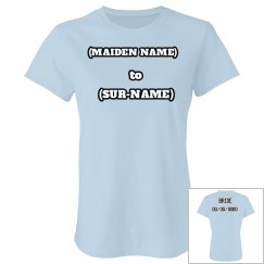 Bride's From/To Name SS