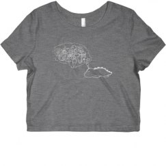 Ladies Slim Fit Crop Top Tee