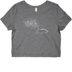 Ladies Slim Fit Crop Top Tee