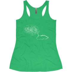 Ladies Slim Fit Super Soft Racerback Triblend Tank
