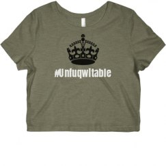 Ladies Slim Fit Crop Top Tee