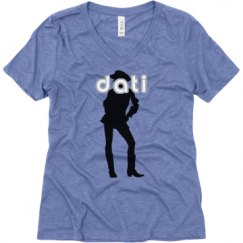 Ladies Relaxed Fit Super Soft Triblend V-Neck Tee