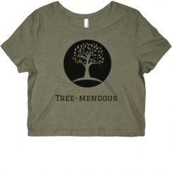 Ladies Slim Fit Crop Top Tee