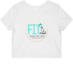 Ladies Slim Fit Crop Top Tee