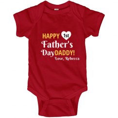 Happy First Father's Day Onesies