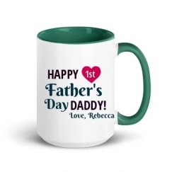 15oz Ceramic Mug with Color Inside