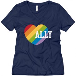 Ladies Relaxed Fit V-Neck Tee