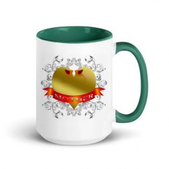 15oz Ceramic Mug with Color Inside