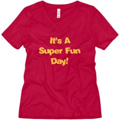 Ladies Relaxed Fit V-Neck Tee