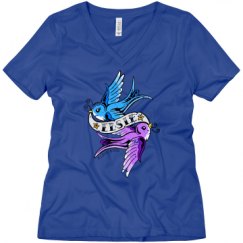 Ladies Relaxed Fit V-Neck Tee