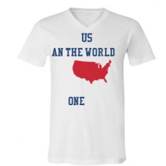 Unisex V-Neck Jersey Tee