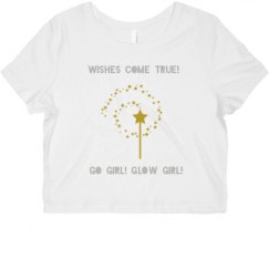 Ladies Slim Fit Crop Top Tee