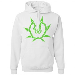 White & Green Munch Hoodie