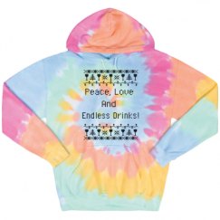 Unisex Tie-Dye Fleece Hoodie