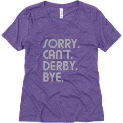 Ladies Relaxed Fit Super Soft Triblend V-Neck Tee