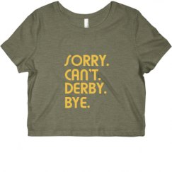 Ladies Slim Fit Crop Top Tee