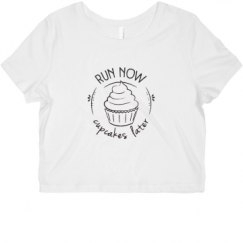 Ladies Slim Fit Crop Top Tee