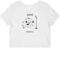 Ladies Slim Fit Crop Top Tee