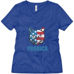 Ladies Relaxed Fit V-Neck Tee