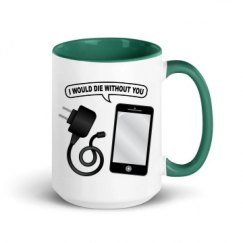 15oz Ceramic Mug with Color Inside