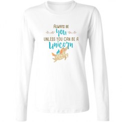 Ladies Relaxed Fit Basic Long Sleeve Tee