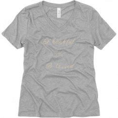 Ladies Relaxed Fit V-Neck Tee