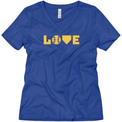 Ladies Relaxed Fit V-Neck Tee