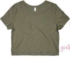 Ladies Slim Fit Crop Top Tee