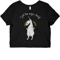 Ladies Slim Fit Crop Top Tee