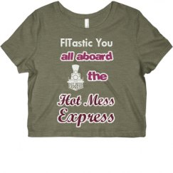 Ladies Slim Fit Crop Top Tee