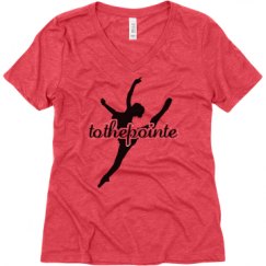 Ladies Relaxed Fit Super Soft Triblend V-Neck Tee